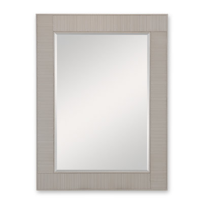Reeded Wood Flat Wall Mirror