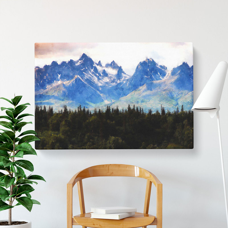 Rocky Mountains In Alaska - Wrapped Canvas, 50cm H x 76cm W x 3cm D