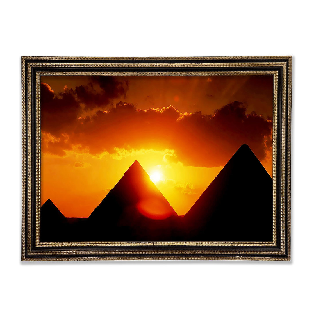 Pyramide Sonnenaufgang Gerahmter Druck