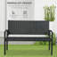 Roxane 2 Seater Poly Rattan Garden Bench All Weather for Patio-57359725