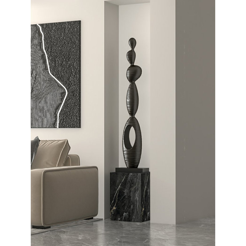 Sculpture artistique abstraite en fibre de verre, H 47,23 po x l 9,05 po x P 5,9 po
