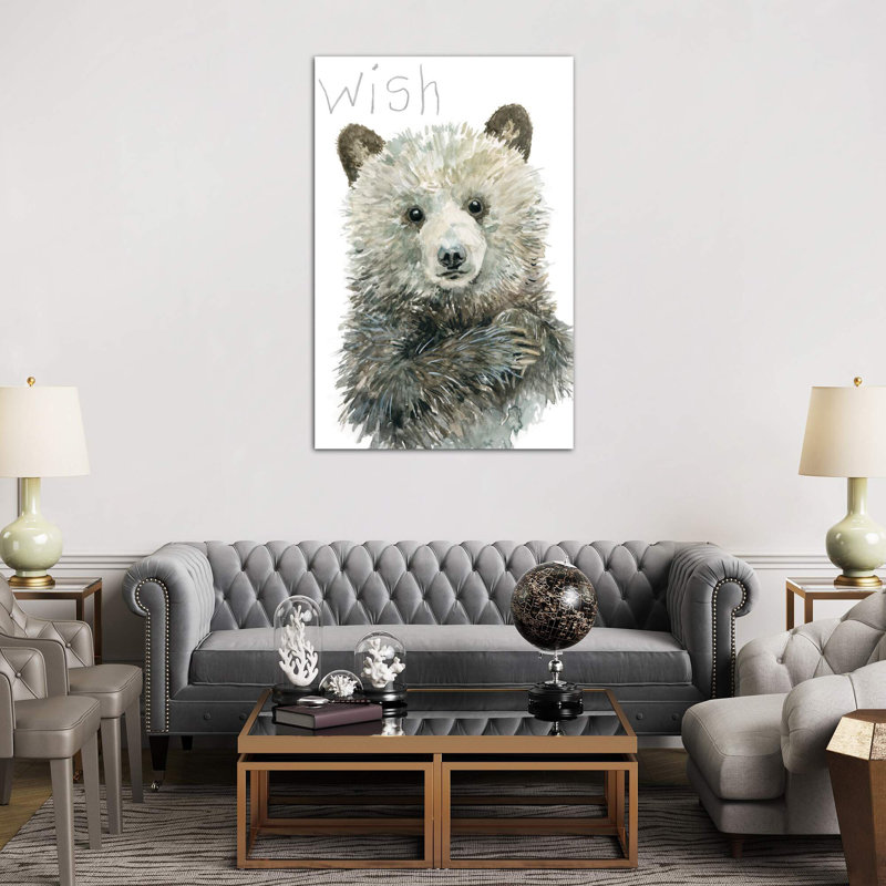 Forest Fur Baby Bear - Wrapped Canvas Print, 152.5 cm H x 101.5 cm W