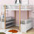 Jaeline Bunk Bed with Built-in Desk and Three Drawers-284443867