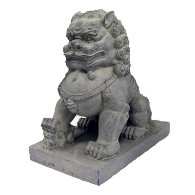 Foo Dog Right Paw on Cub Statue