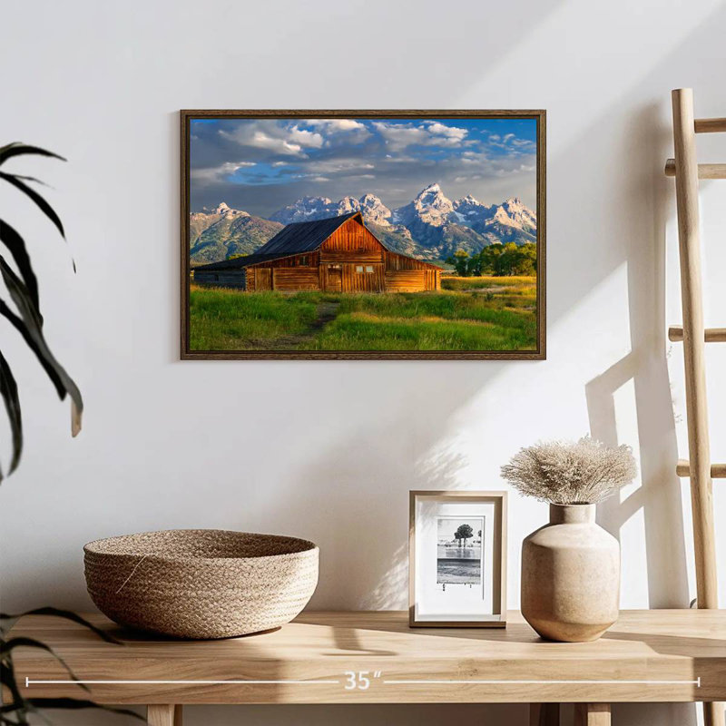 Parc national de Grand Teton, Wyoming, 19 po x 13 po, Cadre flottant en noyer