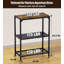 Support pour aquarium de 20 gallons, support pour aquarium avec étagère de rangement réglable à 3 niveaux, support pour terrarium robuste pour aquarium d'éleveurs de reptiles, noir