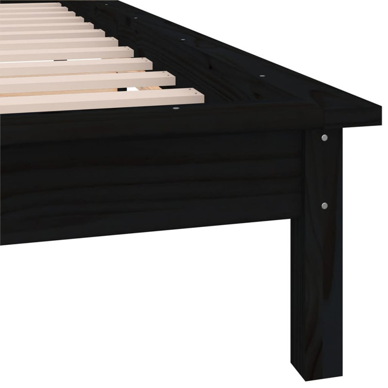 Kircho Bed Frame, Black, 75 x 190 cm