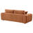 Storie Burnt Orange Upholstered Wide Arm Sofa