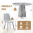 45'' Round Dining Table Set With 4/6 Upholstered Chairs-1370003377-1370003376