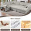 Canapé-lit modulaire en U en forme de U avec canapé-lit escamotable avec grand rangement et accoudoirs-1671494715