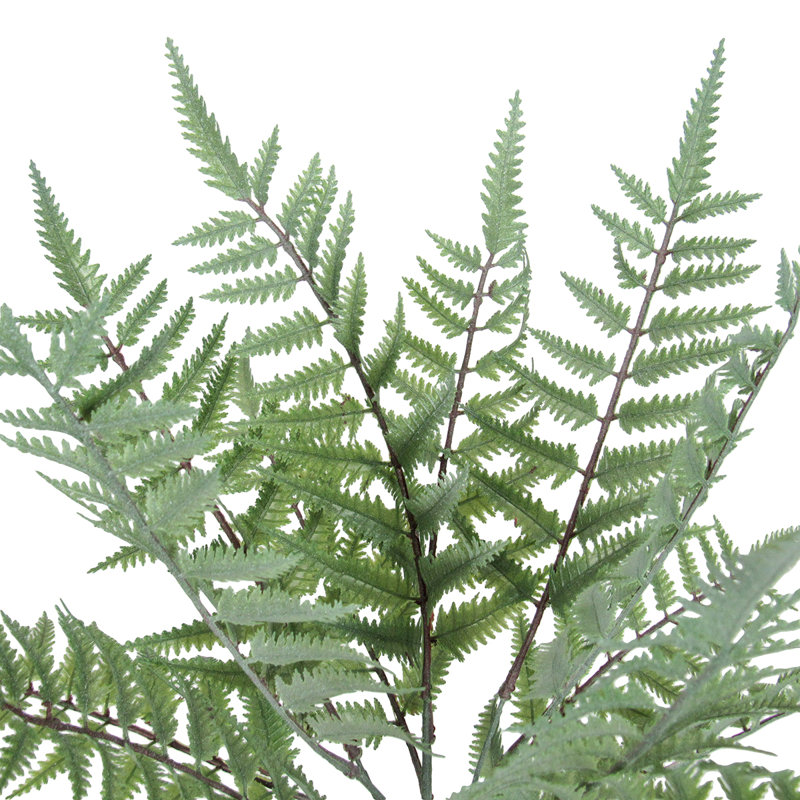 Buisson de feuilles de fougère artificielle 20 po, Vert givré