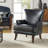 Aviles  29.2" W Vegan Leather Wingback Armchair-1762382810
