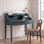 Bureau d'écriture avec huche de rangement Modern Paignt - Structure en bois massif, tablettes et casiers pour la maison, le bureau