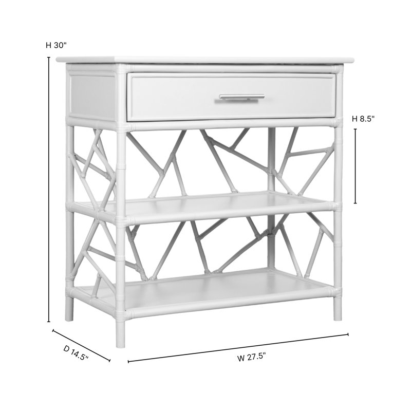End Table with Storage, Celery Green