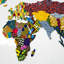 Novica World Map I (2020) Print by Jonathan Edwards