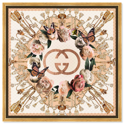 «Glamour Scarf Canvas», art floral foncé et art mural par Art Remedy