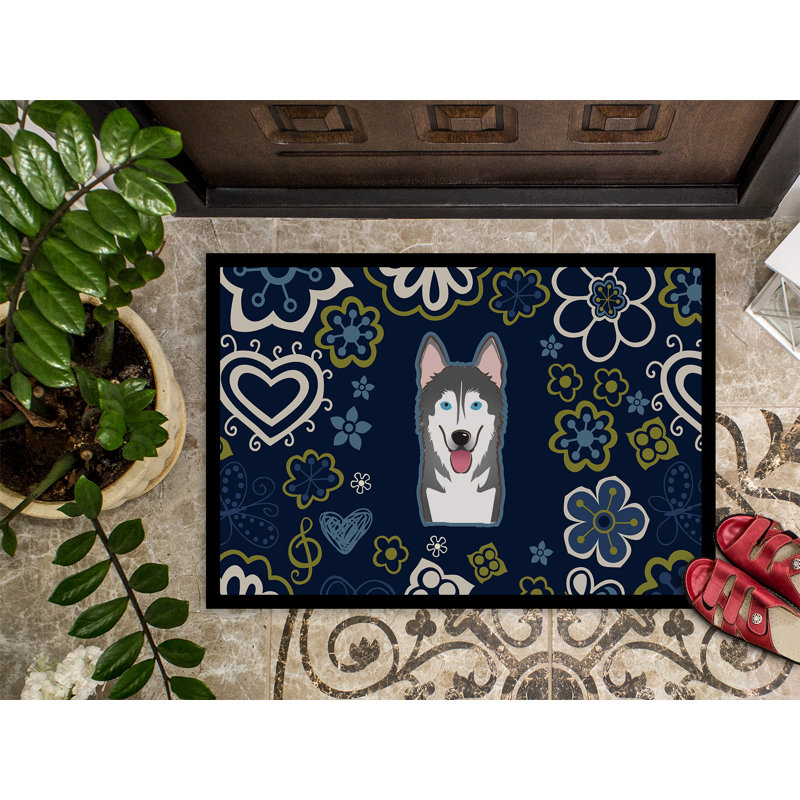 Tapis d'extérieur antidérapant Toluca, L 24 po x L 36 po, Malamute d’Alaska