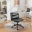 Chaise grise pour bureau à domicile - pivotante à 360°, hauteur réglable, assise pivotante avec large assise grise, idéale pour la maison ou le bureau