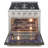 KUCHT Professional 30 in. 4.2 cu. ft. Natural Gas Range with Sealed Burners and Convection Oven in Stainless Steel with Olive Green Oven Door-94094664-50147958