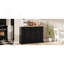 Buffet avec rangement, console de cuisine avec 5 tiroirs, 2 armoires, tablettes réglables, buffet pour la salle à manger, le salon et le vestibule (noir)
