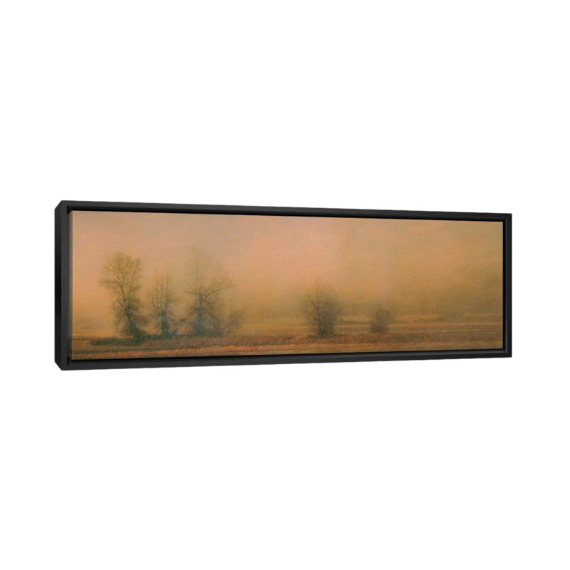 « brumey island », impression sur toile, H 24 po x l 72 po x P 1,5 po, Toile avec cadre noir