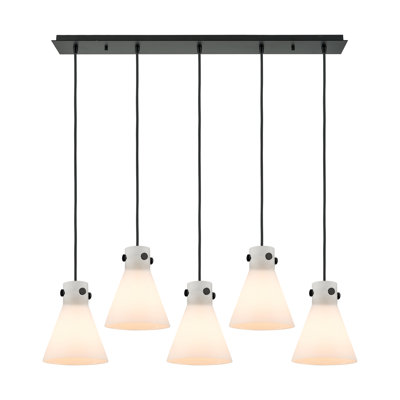 Luminaire suspendu conique à 5 lumières Amrith