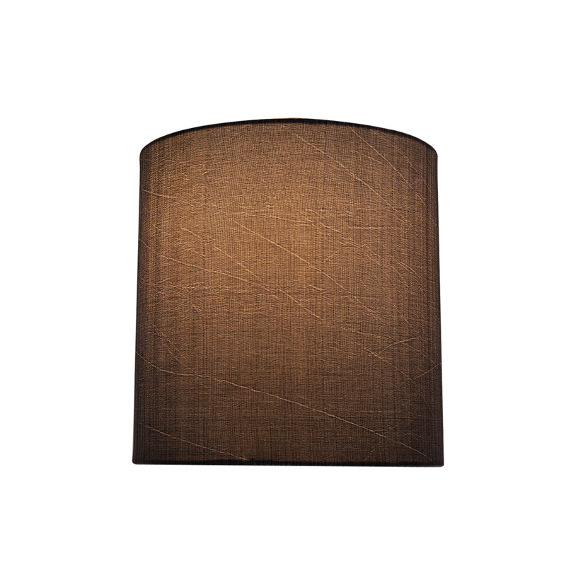 Abat-jour tambour en tissu synthétique H 8 "(Uno) en gris / noir