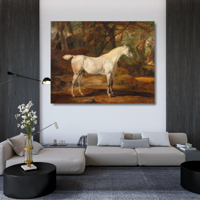 «Gris Arabian Stallion, la propriété de Sir Watkin Williams-Wynn» par James Ward, reproduction d'art sur toile tendue avec châssis