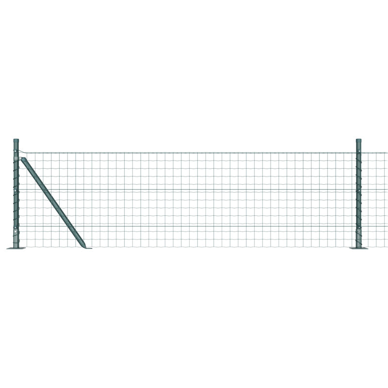 Galvanised Steel Border Fencing, 60 x 1000 x 0.2 cm, Green