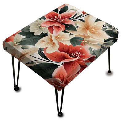 Motif discret corail tropical - Repose-pieds rectangulaire tropical