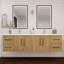 Meuble-lavabo mural 72 po avec double évier en acrylique renforcé Victoria-97880855