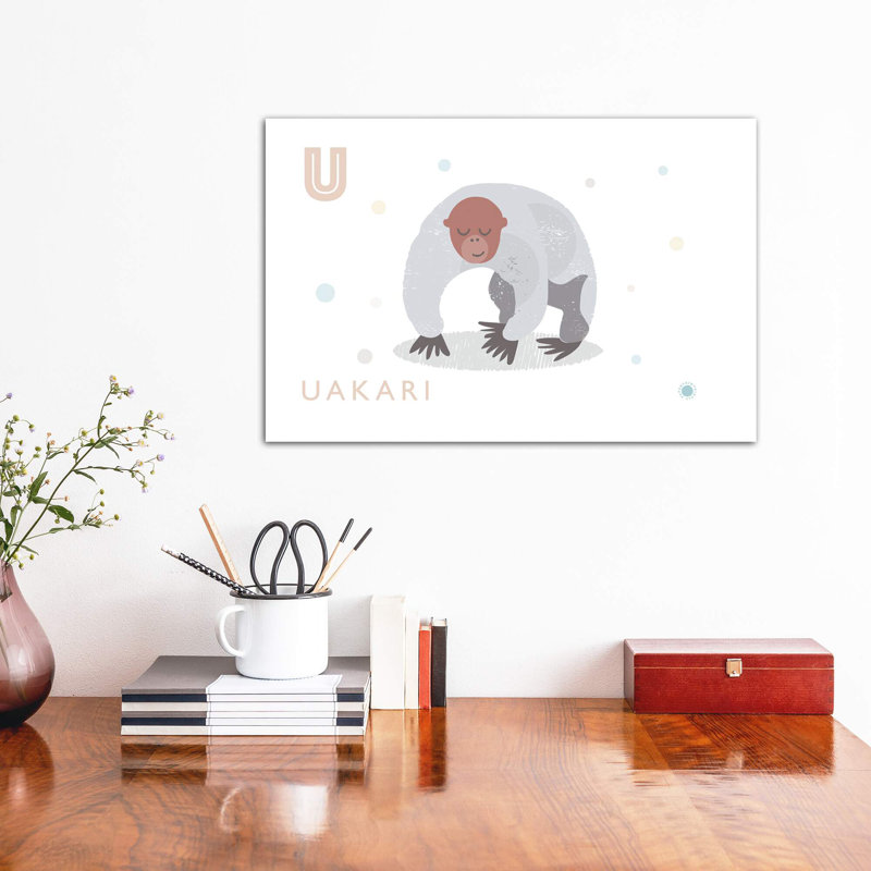 Uakari - imprimé, Pas de tapis, H 40 po x l 60 po x 1,5 po, Toile tendue
