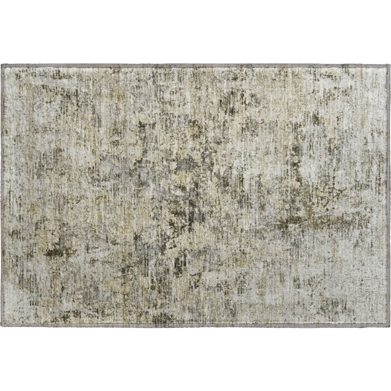 Premium Machine Washable Cerrito Taupe Rug, Rectangle 1'8" x 2'6"