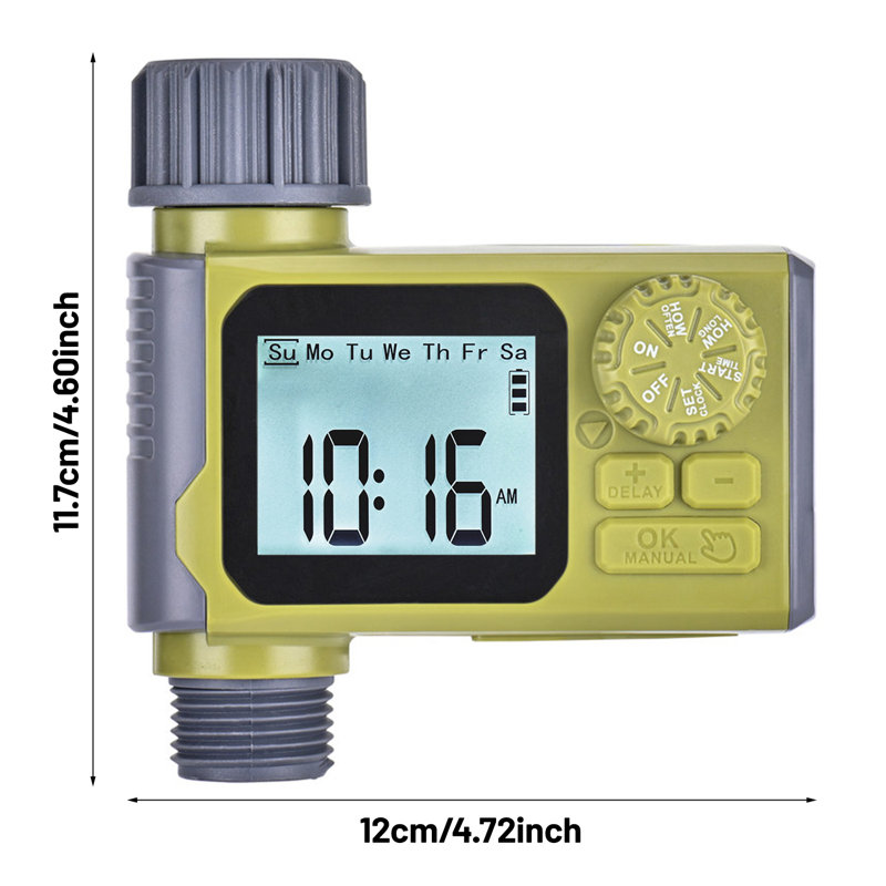 Single-Outlet Automatic Watering Timer with Digital Display – Available in 4 Colors, Yellow