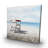 beach chair - 32"x32" art on canvas