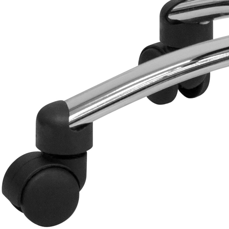 Tabouret réglable polyvalent et ergonomique avec base en chrome sans dossier Shari
