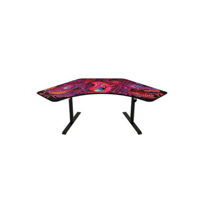 Arozzi Arena Angelo GamingDesk, PC GamingDesk, Standing Desk for Home Office with Full Coverage Mouse Pad - Crawling Chaos