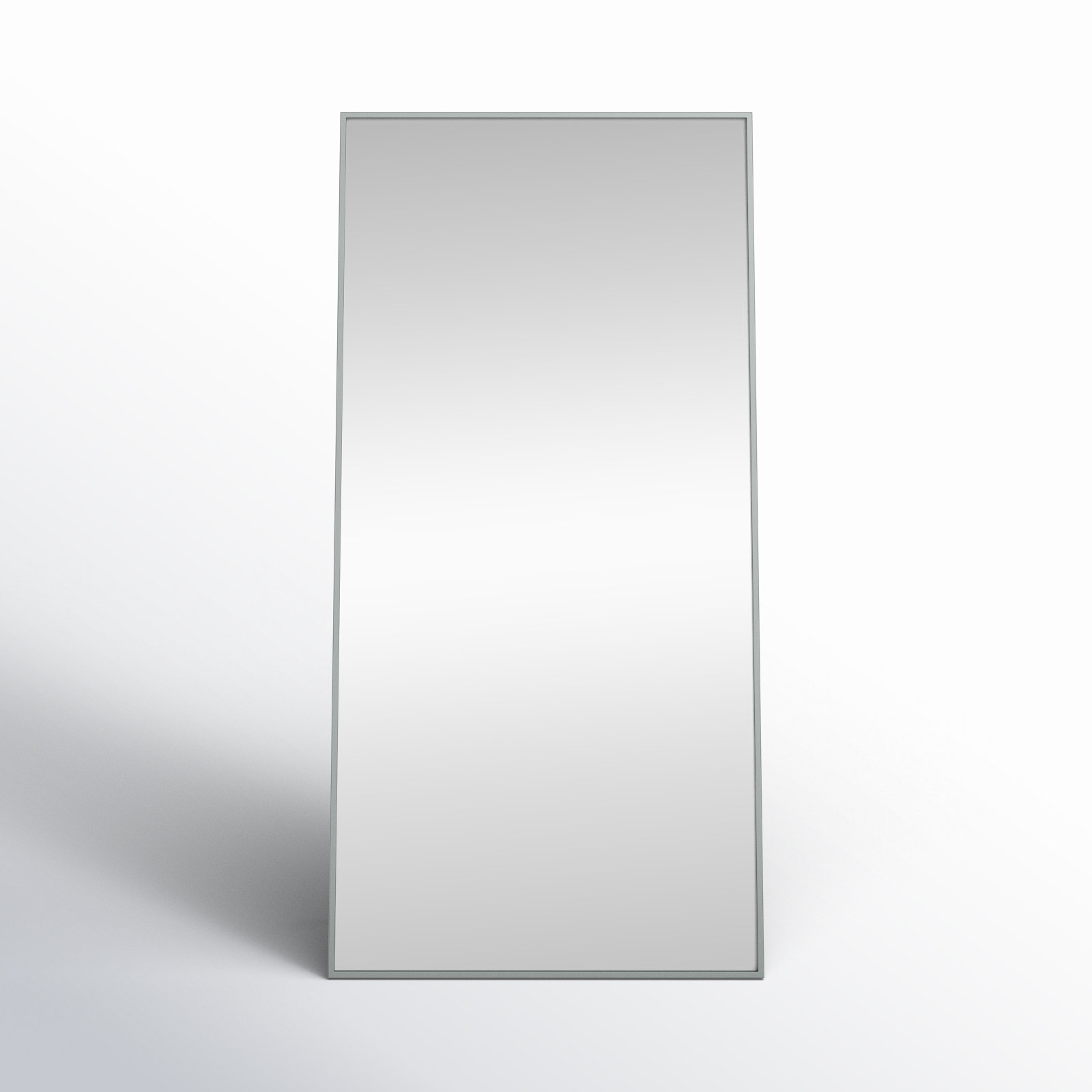 Sabine Metal Rectangle Floor Mirror, 60" x 30", Silver