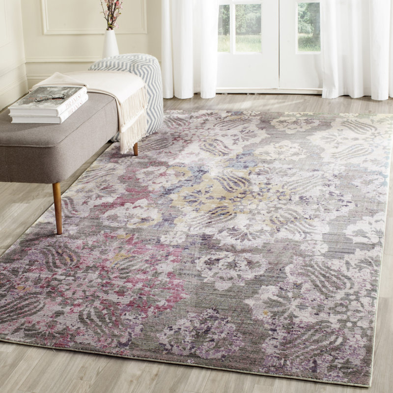 Thanh Performance Floral Rug, Rectangle 4' x 6'