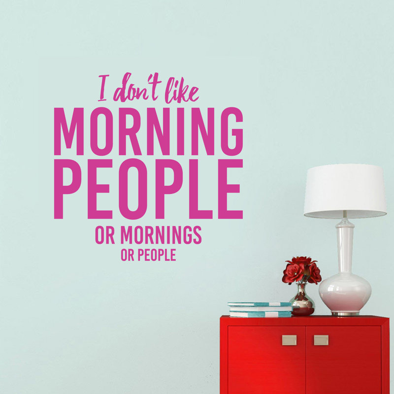 Décalcomanie murale i not like people people, Rose vif