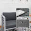 68cm Wide L-Shaped Patio Sofa with Cushions