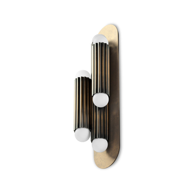 Vesta Triple Sconce, Heritage Bronze Brass