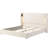 King Size, Upholstered Bed Frame, Beige, High Wingback Headboard, Adjustable Reading Lamp, Port, Soft Foam, No Box Spring, Fast Setup Wingback, Easy