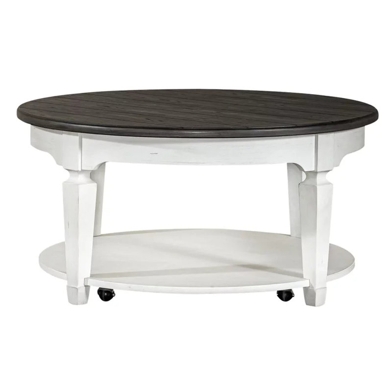 Colburn Round Cocktail Table w/ Casters