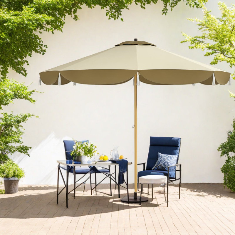 Parasol de patio Upf 50+, abat-jour portatif moderne en acier 8,7 pi Upf
