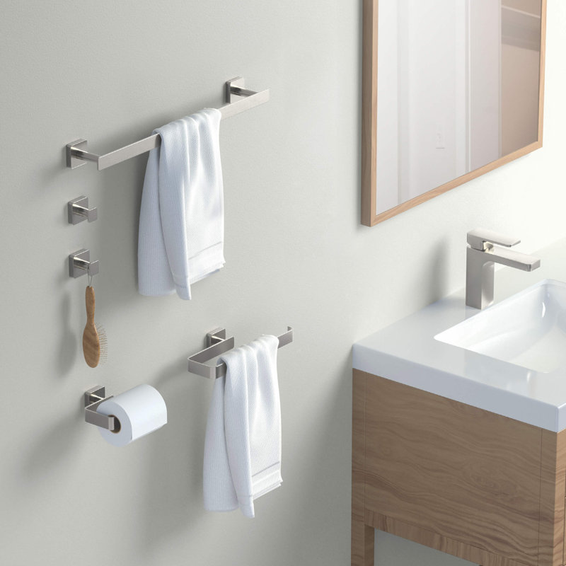 Blaze 5 - Piece Bathroom Hardware Set, Brushed Nickel