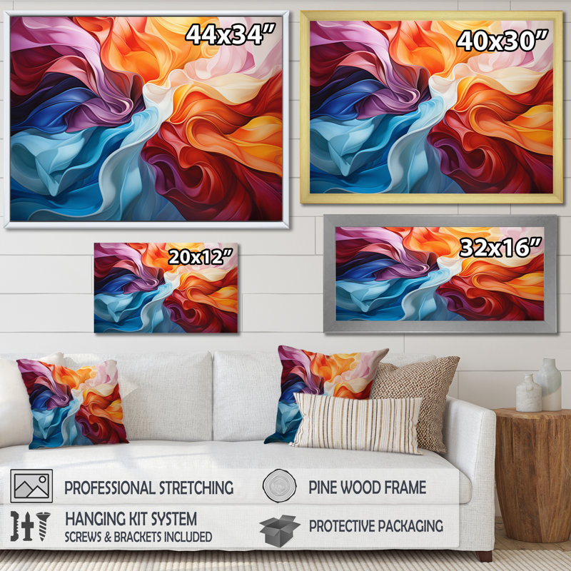 Opt Art Dynamic Chromatics - Op Art, art encadré, Toile tendue, H 30 po x l 40 po x P 1,5 po