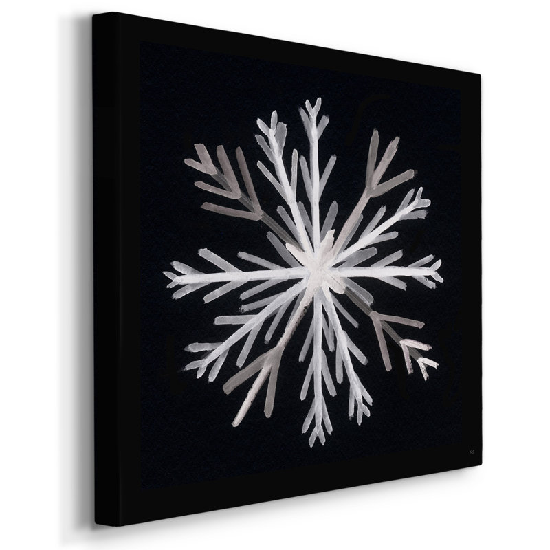 Flocon de neige I - impression sur toile tendue, H 40 po x l 40 po x P 1,5 po