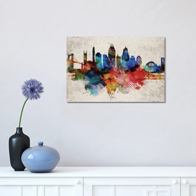 Cincinnati Abstract by WallDecorAddict - Wrapped Canvas Print