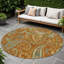 Tapis intérieur lavable antidérapant rond 8 'orange